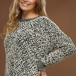 Staccato Popcorn Knit Pullover Sweater